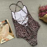 Leopard Print One Piece Swimwear