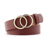 Leather Alloy Pin Buckle Belt