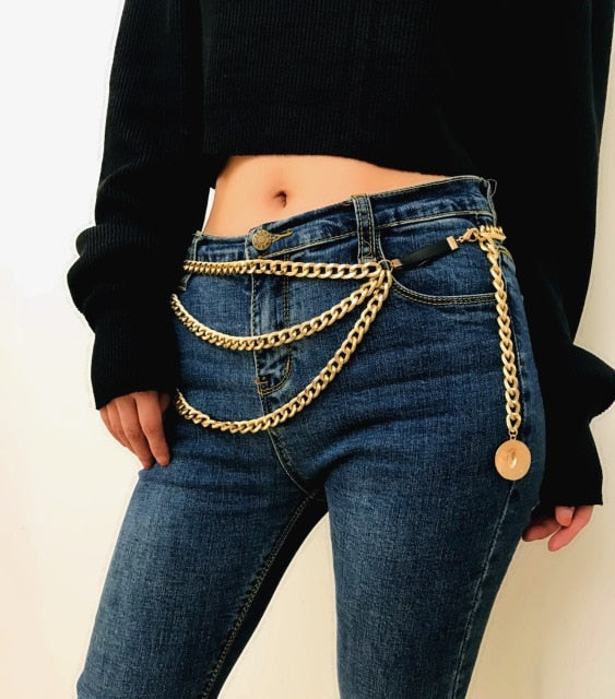 Retro Chain Belts For Women